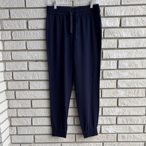 Wilfred Navy Crepe Ankle Length Pants with Drawstring Waist Size 4